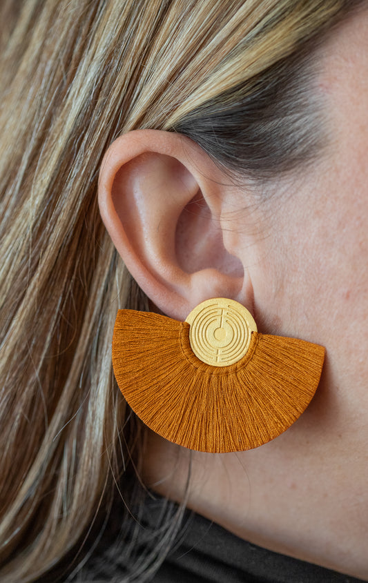 Orange Grace earring